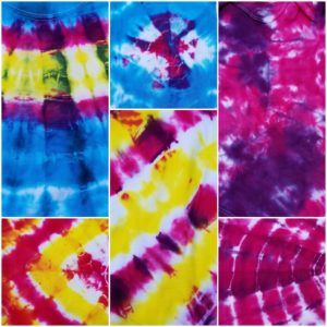 Tie dye collage