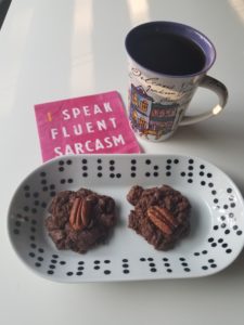 Triple chocolate cookies with pecans